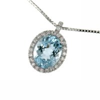 Collana Mirco Visconti Donna Girocollo Colore in Oro bianco Acquamarina 2.44 Ct LF240/20ACO - LF240/20ACO
